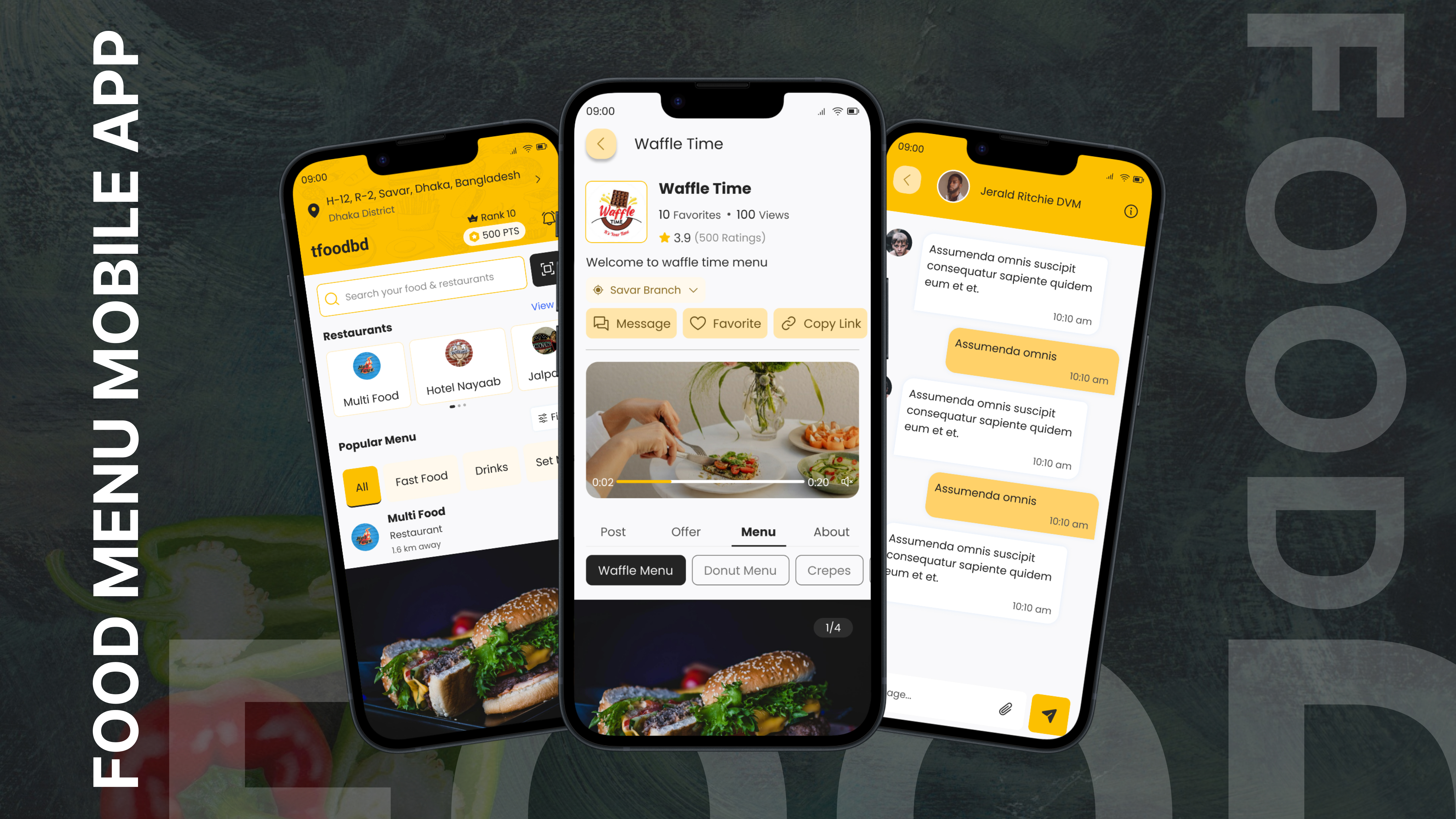 Food Menu App UI Design